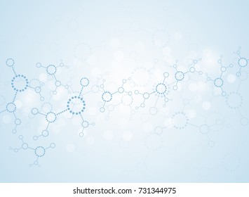 Abstract background medical substance and molecules.