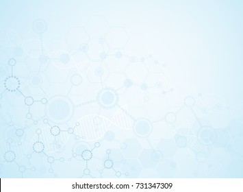 Abstract background medical substance and molecules.