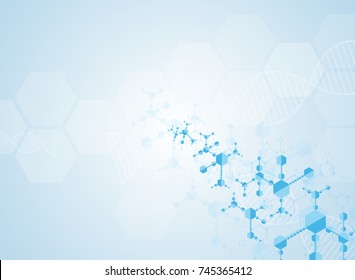 Abstract background medical substance and molecules.
