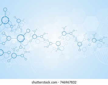 Abstract background medical substance and molecules.