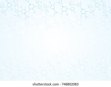 Abstract background medical substance and molecules.
