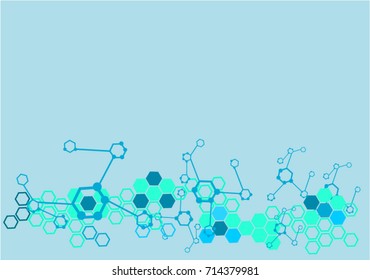 Abstract background medical substance and molecules.Chemistry, medicine, science and technology concept