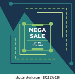 Abstract Background Mega Sale Special Offer Design Concept For Business. Discount Banner Promotion Template Vector illustration
