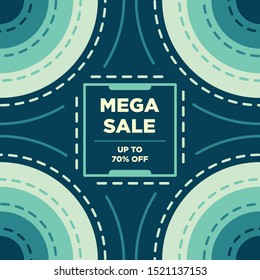 Abstract Background Mega Sale Special Offer Design Concept For Business. Discount Banner Promotion Template Vector illustration