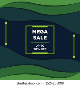 Abstrakter Hintergrund Mega-Verkauf Sonderangebot Design Konzept für Business. Rabatt-Werbebanner Vorlage Vektorillustration Illustration