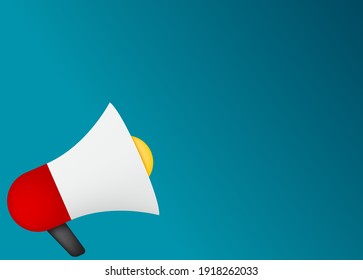 Abstract Background with Megaphone and copy space. Vector Illustration