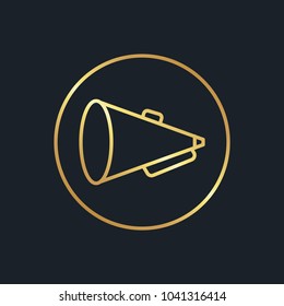 abstract background for Megaphone logo, gold color, vector illustrations