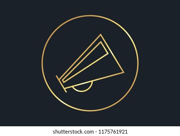 abstract background for Megaphone,gold color,vector illustrations