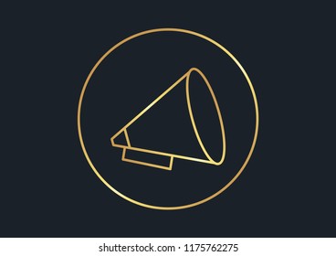 abstract background for Megaphone,gold color,vector illustrations