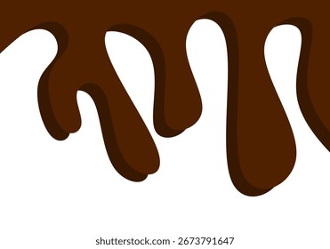 Abstract background of melted sweet chocolate liquid