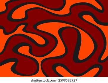 Abstract background with melting wavy line pattern. Leopard skin pattern