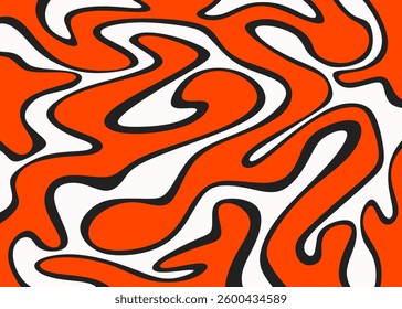 Abstract background with melting wavy line pattern. Bengal skin pattern