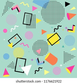 Abstract background in Memphis Design