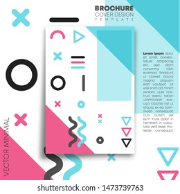 Abstract background with memphis minimal design for flyer, poster, brochure cover, typography or other printing products. Vector illustration.