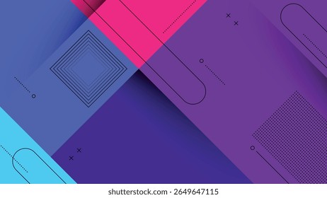 Fundo abstrato com Memphis retro estilo elemento e colorida pastel