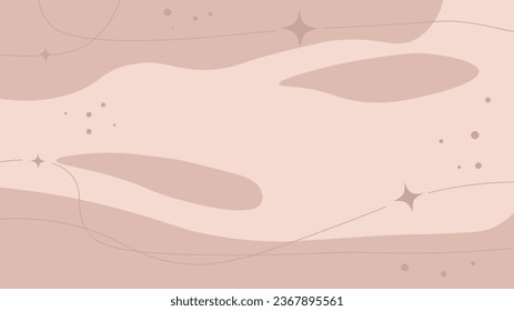 Abstract Background Memphis Style Beige Brown  Dots Lines Beauty Vector Design