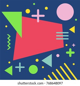Abstract background in memphis style. Geometric textures