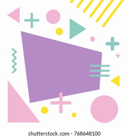 Abstract background in memphis style. Geometric textures