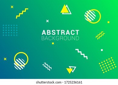 Abstract Background Memphis Style Modern Geometric Vector Illustration