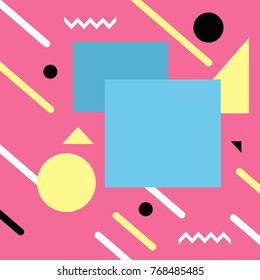 Abstract background in memphis style. Retro background