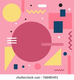 Abstract background in memphis style. Retro background