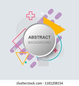 Abstract background with memphis style stock vector