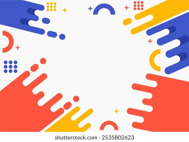 Abstract background memphis vector design