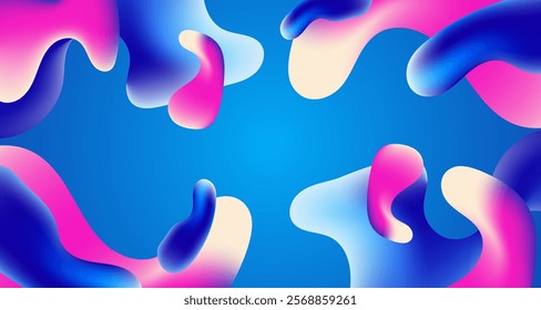 Abstract Background Mesh Gradient Blue Pink and Blue Gradient