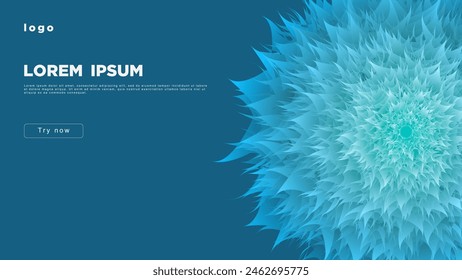 Abstract background with a mesmerizing 3D element.