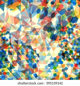 Abstract background with messy colorful polygon shapes
