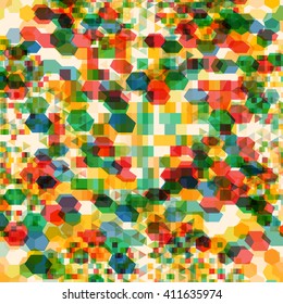 Abstract background with messy colorful polygon shapes