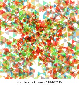 Abstract background with messy colorful polygon shapes