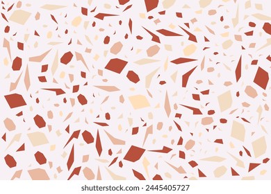 abstract background of messy geometric shapes. terracotta color