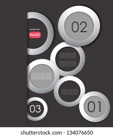 abstract background, metal circles frames, speech bubbles