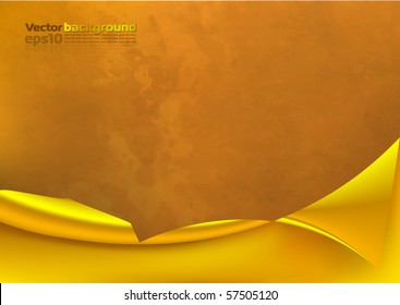 Abstract background with a  metal golden curl