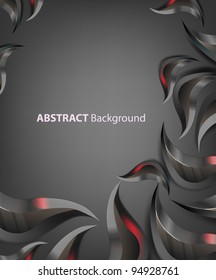 abstract background with metal leaves. EPS 10