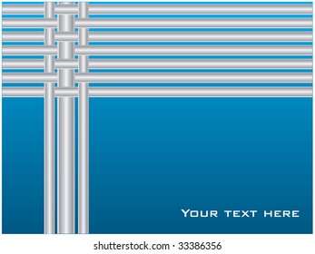 abstract background with metal plate - blue vector