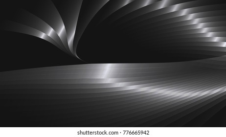 Abstract background with metal waves. 16:9 format. Vector illustration