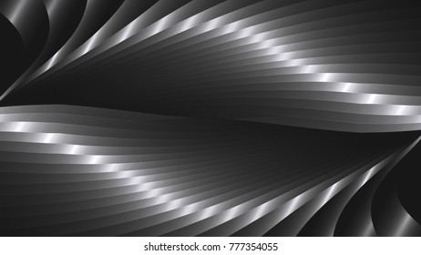Abstract background with metal waves. 16:9 format. Vector illustration