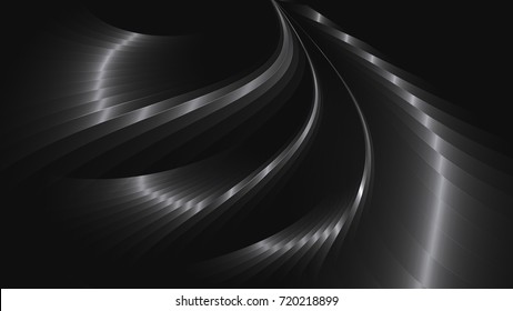 Abstract background with metal waves.16:9 format. Vector illustration