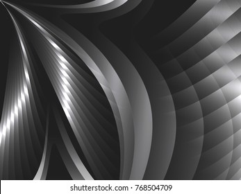 Abstract background with metal waves.Vector illustration