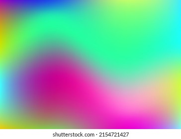 Abstract Background. Metalic Foil. Retro Multicolor Template. Pearlescent Texture. Soft Surface. Plastic Paper. Blue Shiny Gradient. Hologram Texture. Violet Abstract Background