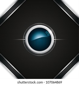 Abstract background, metallic blue brochure, vector