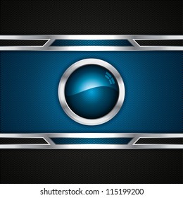 Abstract background, metallic blue brochure, vector