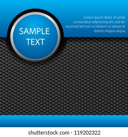 Abstract background, metallic blue brochure