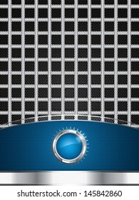 Abstract background, metallic blue brochure, vector