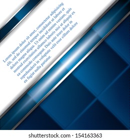Abstract background, metallic blue brochure, vector 