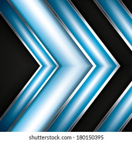 Abstract background, metallic blue brochure, vector