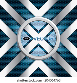 Abstract background, metallic blue brochure, vector 