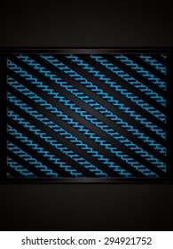Abstract background, metallic blue brochure, vector